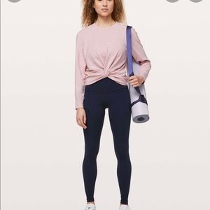 Lululemon tuck and gather light pink long sleeve